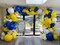 Lemon Balloon Garland Arch Kit, 153pcs Lemon Yellow Royal Blue and Dusty Blue Balloons